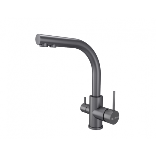Смеситель для кухни Paulmark ESSEN Es213011-MG матовый серый