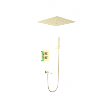 Душевая система встроенная с термостатом Timo Petruma SX-5019/17SM золото матовое