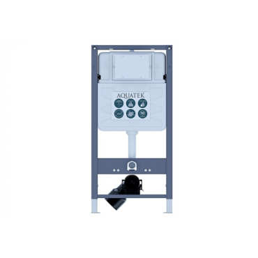 Комплект AQUATEK SET AQUATEK СИРИУС PNS-07 4в1 (рама INSP-0000001+крепёж KKI-0000002+клавиша PNS-0000007+унитаз Сириус AQ1582T-00 с сиденьем)