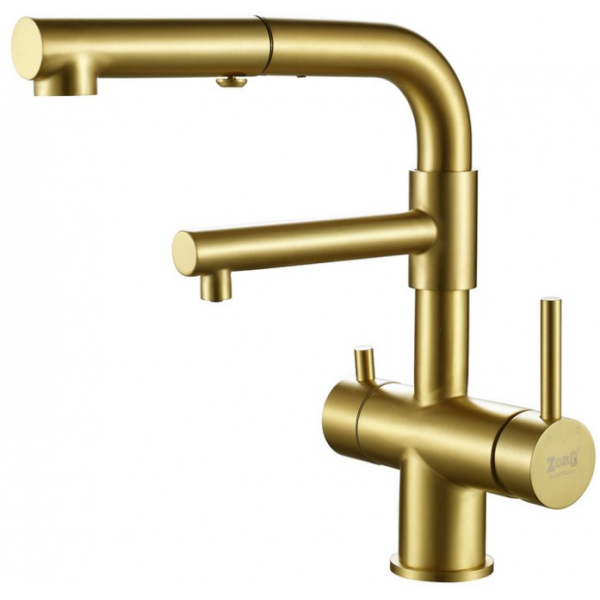 Смеситель для кухни ZorG SZR-3216 GOLD золото