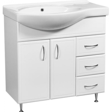 Тумба под раковину Stella Polar Концепт 80 правая SP-00000130 белый Тумба под раковину Stella Polar Концепт 80 правая SP-00000130 белый