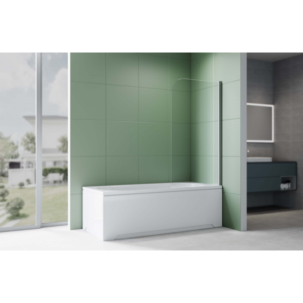 Шторка на ванну AQUATEK AQ.BSRC.080.1GM 800х1500 оружейная сталь/стекло прозрачное