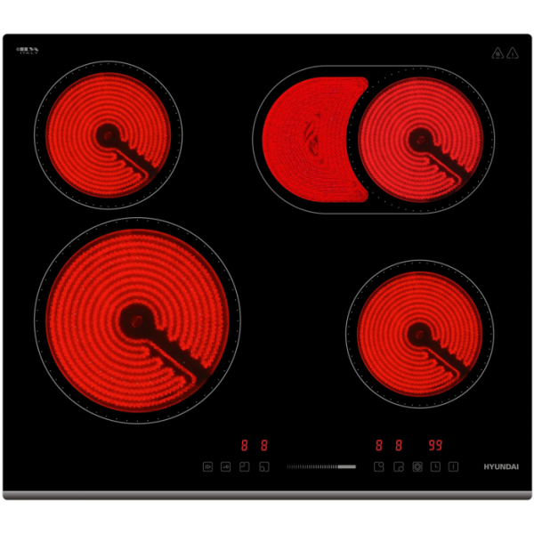 Варочная поверхность Hyundai HHE 6672 BG черный