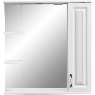 Зеркало-шкаф Stella Polar Кармела 75/С SP-00002032 Люкс белое серебро Зеркало-шкаф Stella Polar Кармела 75/С SP-00002032 Люкс белое серебро