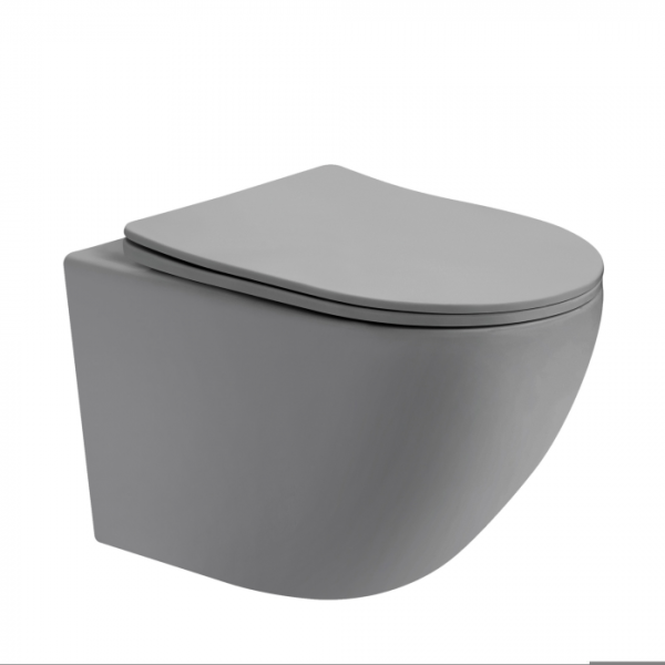 Унитаз подвесной Abber Bequem AC1101TMG серый матовый