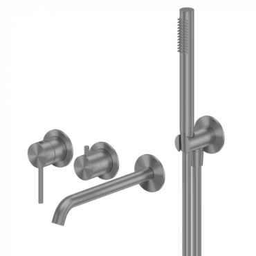 Смеситель для ванны Abber Wasser Kreis 316 AF8130BGG оружейная сталь брашированная Смеситель для ванны Abber Wasser Kreis 316 AF8130BGG оружейная сталь брашированная