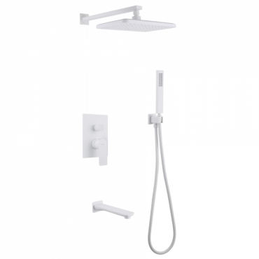 Душевая система Abber Weiss Insel AF8017FW белый матовый