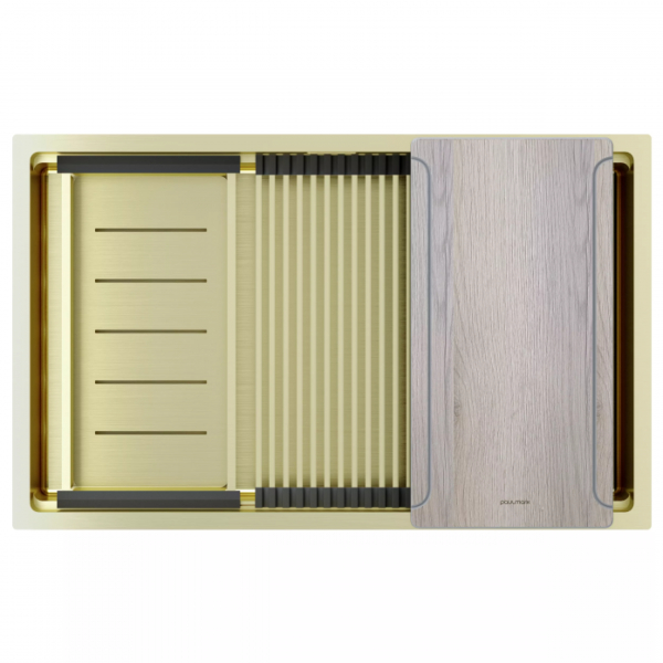 Мойка Paulmark NEXT-MULTI SINK 74 UNI PM787445-LG светлое золото