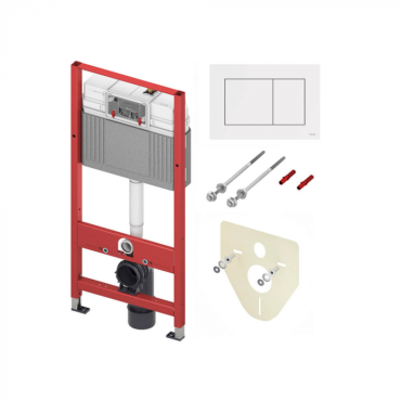 Инсталляция Tece TECEbase 9400413 с панелью смыва TECEnow белый глянцевый