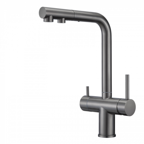 Смеситель для кухни Milacio Almonte-S MCU.562.GM вороненая сталь