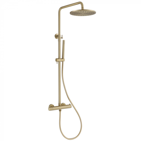 Душевая стойка с термостатом Abber Wasser Kreis AF8160GL золото матовое