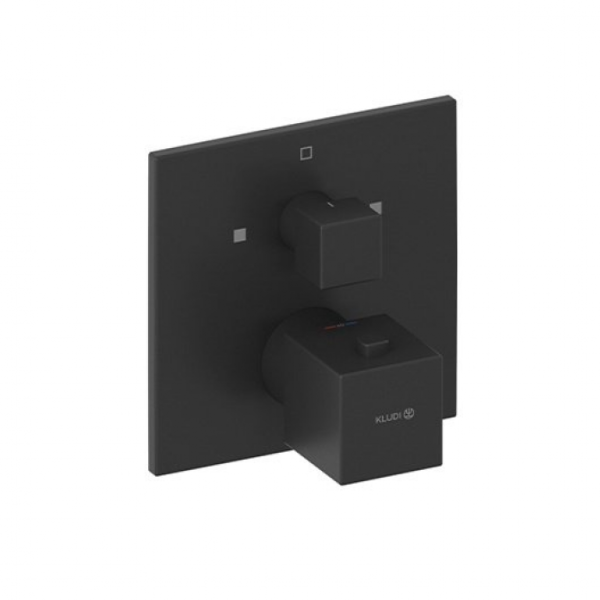 Термостат для ванны и душа (внешняя монтажная часть) Kludi Decus 548103975 черный матовый