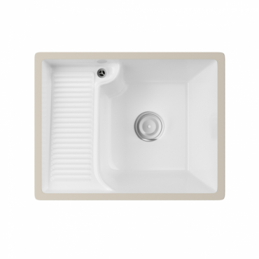 Раковина на стиральную машину Abber Rechteck AC2225L белая