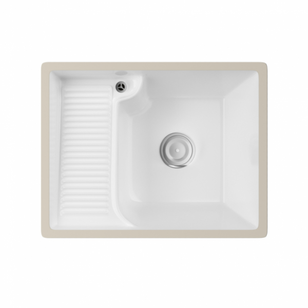 Раковина на стиральную машину Abber Rechteck AC2225L белая