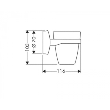 Стакан с держателем Hansgrohe Mondaro 41034000 хром Стакан с держателем Hansgrohe Mondaro 41034000 хром