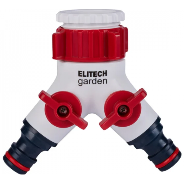 Распределитель потоков 2-х канальный с переходником ELITECH Garden HF 005