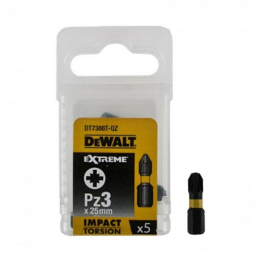 Биты ударные DeWalt IMPACT Torsion Pz3 25мм 5 шт DT7388T-QZ Биты ударные DeWalt IMPACT Torsion Pz3 25мм 5 шт DT7388T-QZ
