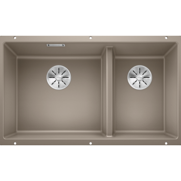Кухонная мойка Blanco Subline 430/270-U Silgranit PuraDur 523158 серый бежевый