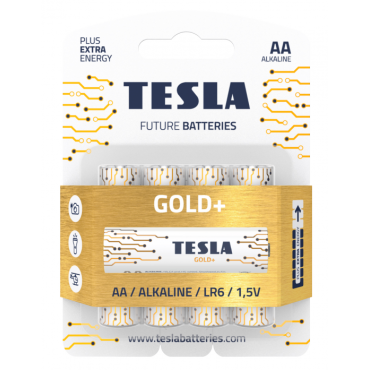 Щелочные батареи TESLA Gold AA+ 4ks