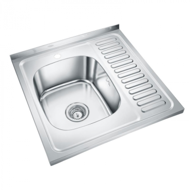 Кухонная мойка Emar T6060LQ нерж.сталь, глянец, чаша слева