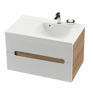 Тумба под умывальник Ravak SD 800-L Classic II капучино/белая X000000913