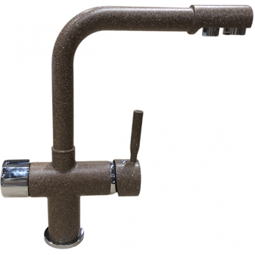 Смеситель GranFest 3223 с краном питьевой воды терракот