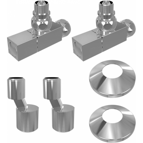 Комплект подключения Lemark LM03412S с квадратными вентилями хром