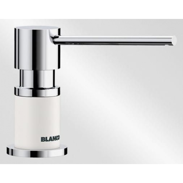 Дозатор Blanco LATO хром/белый 525814