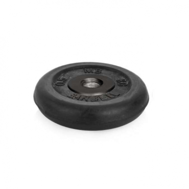 Диск MB Barbell Диск обрезиненный d 31 мм чёрный 0,5 кг