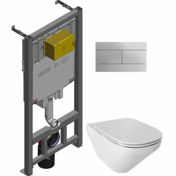 Комплект Jacob Delafon Modern Life E21776RU-00 с сиденьем и клавишей смыва хром (E29025+E4316+E77168+E77725)