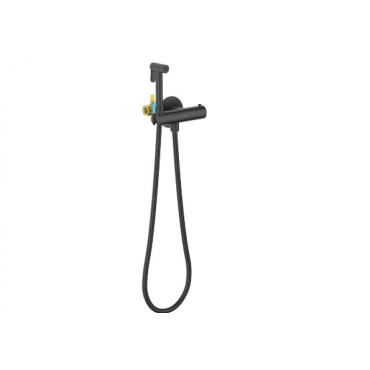 Комплект для гигиенического душа термостатический AQUATEK Оберон AQ1027MB матовый черный