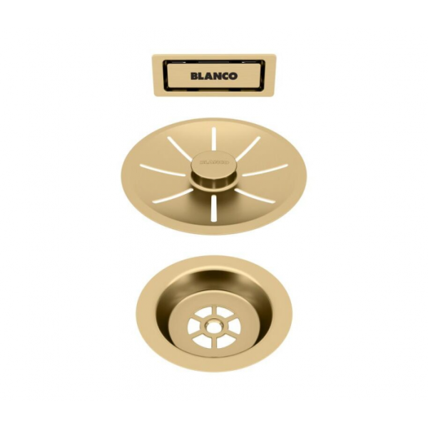 Набор декоративные накладок Blanco C-overflow и InFino сатин золото 203476