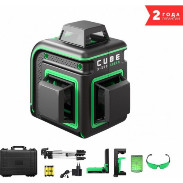 Лазерный уровень ADA CUBE 3-360 GREEN Ultimate Edition А00569