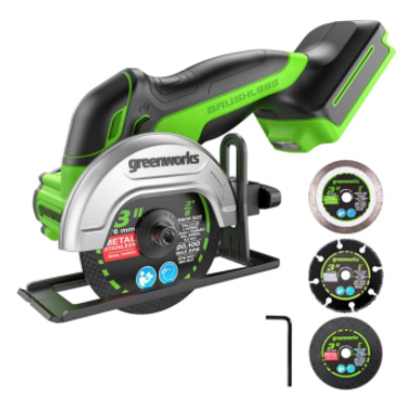 Циркулярная мини пила GreenWorks GD24UCS 3402007