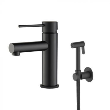 Смеситель для раковины с гигиеническим душем Timo Saona 2360/03G черный