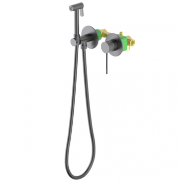 Смеситель с гигиеническим душем Timo Saona 2339/18SM черное золото