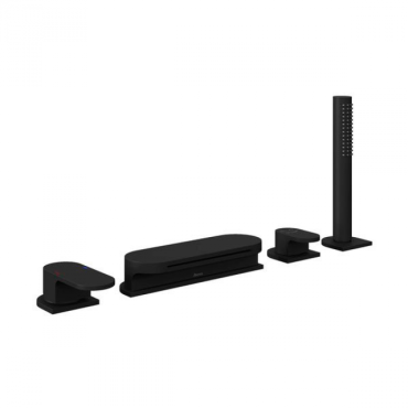 Смеситель врезной каскадный для ванн Ravak CR 025.20BL X070445 черный