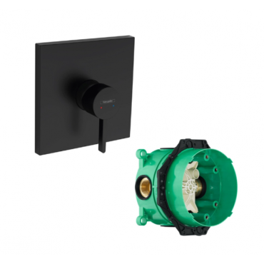 Смеситель для душа Hansgrohe Finoris 76615670S (76615670+01800180) матовый черный