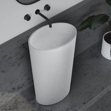 Раковина отдельностоящая Abber Stein AS2504-H белая матовая