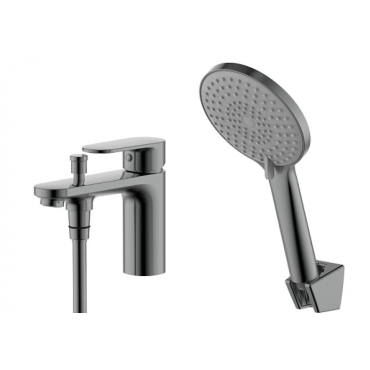 Смеситель на борт ванны AQUATEK Ника AQ1844BGM оружейная сталь