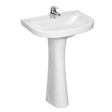 Раковина подвесная с пьедесталом Santeri Pro 1.3115.5.S00.10B.0.PDST белый