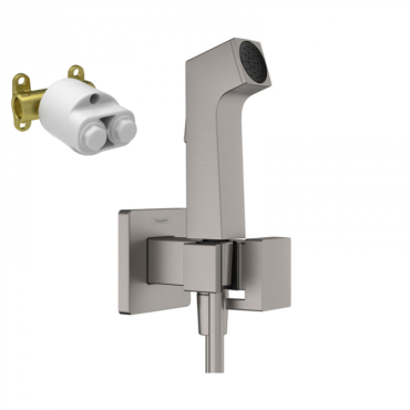 Комплект для гигиенического душа Hansgrohe 29233340Набор (29233340+29235180) шлифованный черный хром