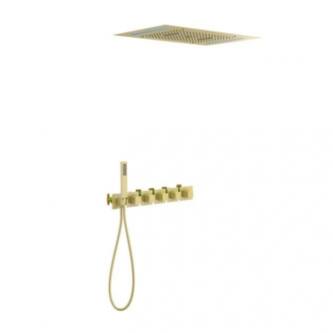 Душевая система встроенная с термостатом Timo Petruma SX-5229/17SM золото матовое Душевая система встроенная с термостатом Timo Petruma SX-5229/17SM золото матовое