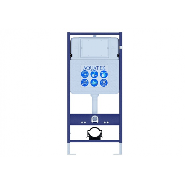 Комплект AQUATEK SET AQUATEK ПОЛАРИС-011 4в1 (рама Standard INS-0000012+унитаз Поларис AQ0700-00 с сиденьем+крепеж KKI-0000002+панель смыва KDI-0000011)