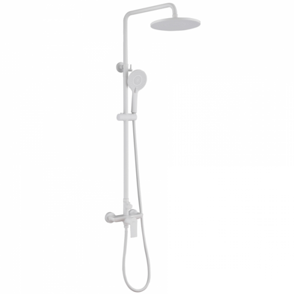 Душевая стойка Abber Weiss Insel AF8020FWL белый матовый