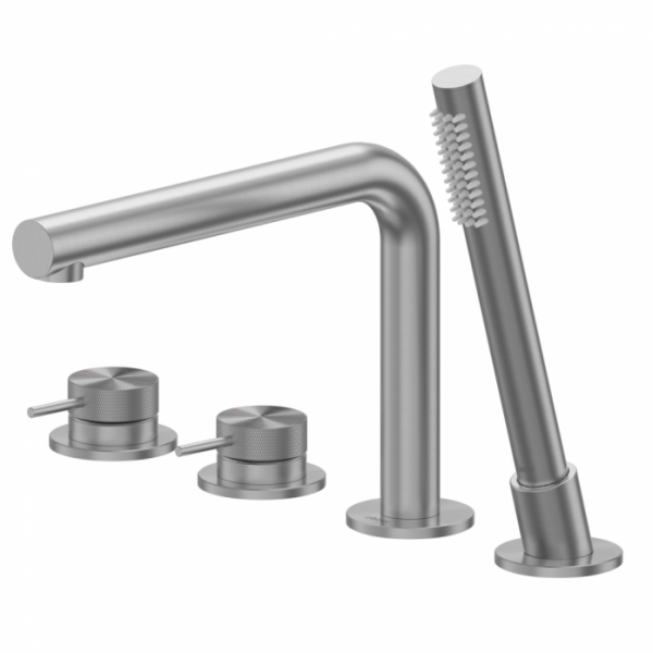 Смеситель на борт ванны Abber Emotion 316 AF8813BGG брашированная оружейная сталь