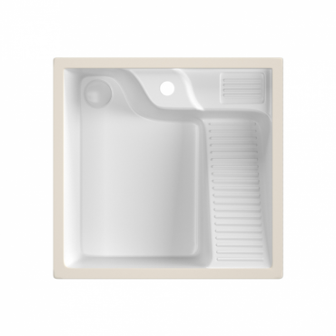 Раковина на стиральную машину Abber Rechteck AC2224R белая