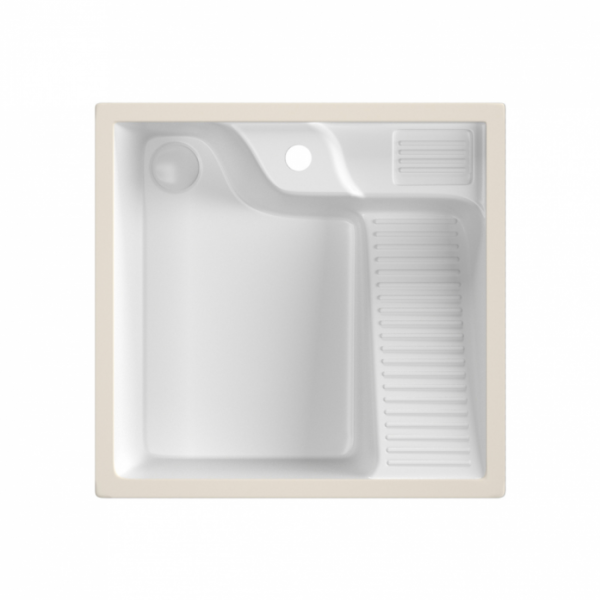 Раковина на стиральную машину Abber Rechteck AC2224R белая