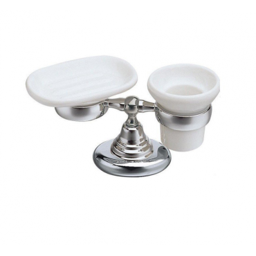 Мыльница и стакан BAGNO Canova CA77251 хром