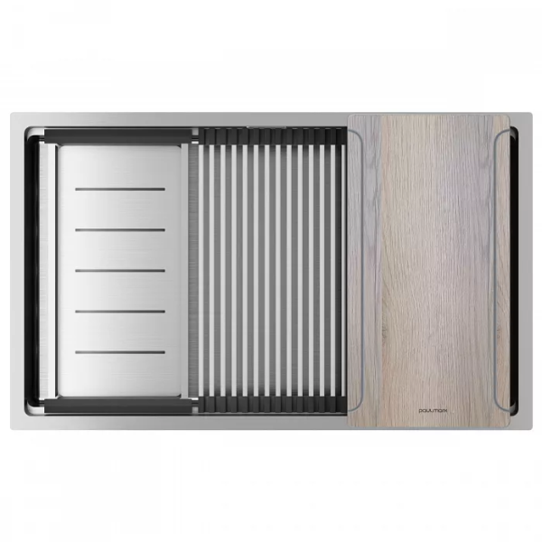 Кухонная мойка Paulmark Мойка нерж. сталь NEXT-MULTI SINK 74-L UNI, PM787445-L-BS, брашированная сталь, 740х450мм, Paulmark